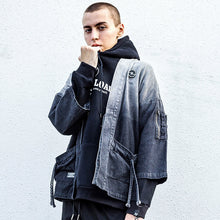 Load image into Gallery viewer, Japanese Kimono Denim Jacket