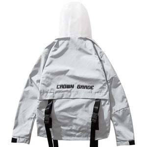 Multi Pocket Strapped Jacket Hoodie