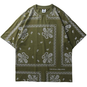 Vintage Retro Bandana Style T-shirt