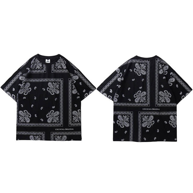 Vintage Retro Bandana Style T-shirt