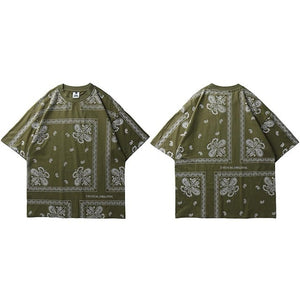 Vintage Retro Bandana Style T-shirt