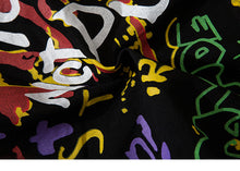 Load image into Gallery viewer, Graffiti Art Oversize Black Denim Jacket