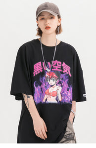 Anime Flaming Hot Gitl T-shirt