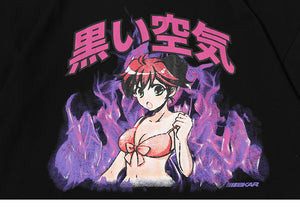 Anime Flaming Hot Gitl T-shirt