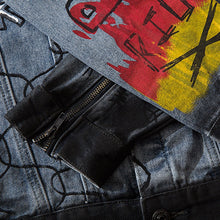 Load image into Gallery viewer, Let&#39;s Rock Skull Denim Jacket