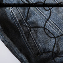 Load image into Gallery viewer, Let&#39;s Rock Skull Denim Jacket