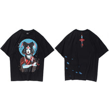 Load image into Gallery viewer, Ancient Chinese Girl Art Back Knot Tshirt