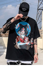 Load image into Gallery viewer, Ancient Chinese Girl Art Back Knot Tshirt