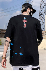 Ancient Chinese Girl Art Back Knot Tshirt