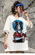 Load image into Gallery viewer, Ancient Chinese Girl Art Back Knot Tshirt