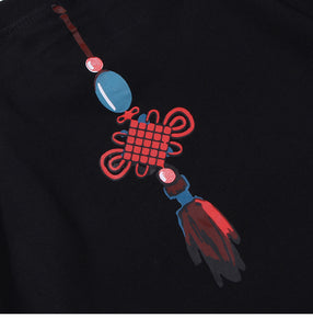 Ancient Chinese Girl Art Back Knot Tshirt