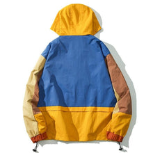 Load image into Gallery viewer, Vintage yellow patch style Hooded Windbreaker