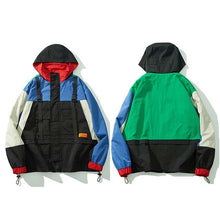Load image into Gallery viewer, Vintage yellow patch style Hooded Windbreaker