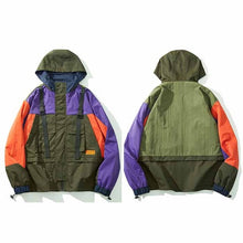 Load image into Gallery viewer, Vintage yellow patch style Hooded Windbreaker