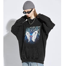 Load image into Gallery viewer, Vintage Lightning Butterfly washed Hoodie