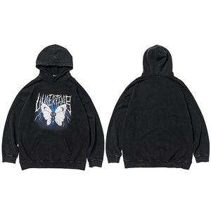 Vintage Lightning Butterfly washed Hoodie