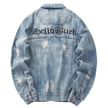 Load image into Gallery viewer, Vintage Denim Ripped  Gothic Embroidery Jacket