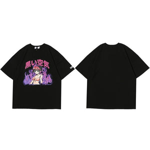 Anime Flaming Hot Gitl T-shirt