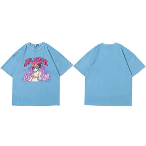 Anime Flaming Hot Gitl T-shirt