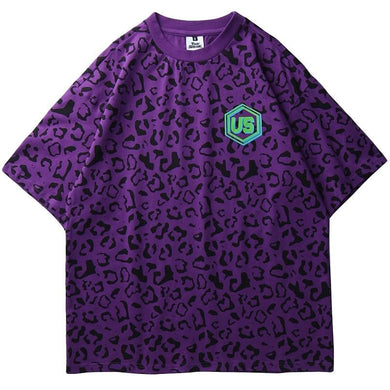 Oversize Cheetah Print US T-Shirt