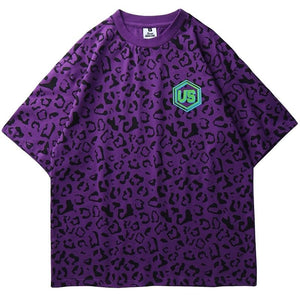 Oversize Cheetah Print US T-Shirt