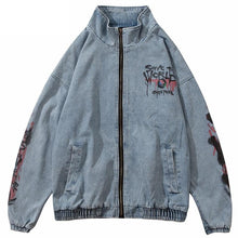 Load image into Gallery viewer, Graffiti Streetwear Denim Jacket