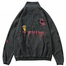 Load image into Gallery viewer, Graffiti Streetwear Denim Jacket