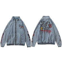 Load image into Gallery viewer, Graffiti Streetwear Denim Jacket