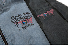 Load image into Gallery viewer, Graffiti Streetwear Denim Jacket