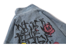 Load image into Gallery viewer, Graffiti Streetwear Denim Jacket
