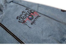 Load image into Gallery viewer, Graffiti Streetwear Denim Jacket