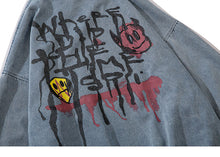 Load image into Gallery viewer, Graffiti Streetwear Denim Jacket
