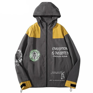 Civilation Is Overrated Hooded Windbreaker