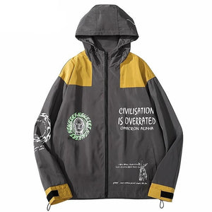 Civilation Is Overrated Hooded Windbreaker