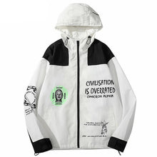 Load image into Gallery viewer, Civilation Is Overrated Hooded Windbreaker