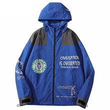 Load image into Gallery viewer, Civilation Is Overrated Hooded Windbreaker