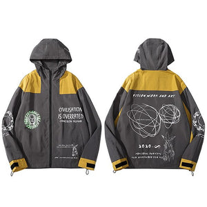 Civilation Is Overrated Hooded Windbreaker