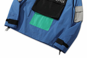 One Big pocket patched Retro Windbreaker