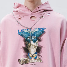 Load image into Gallery viewer, Butterfly Labl Off Distressed Hoodie