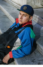 Load image into Gallery viewer, Vintage yellow patch style Hooded Windbreaker