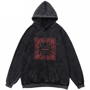 Vintage Bandana Pattern Hoodie
