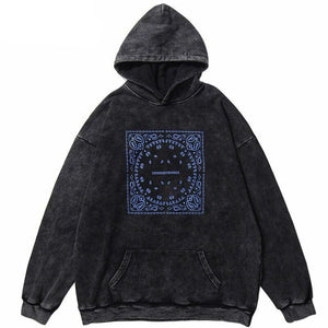Vintage Bandana Pattern Hoodie