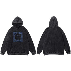 Vintage Bandana Pattern Hoodie