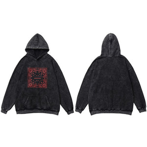 Vintage Bandana Pattern Hoodie