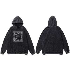 Vintage Bandana Pattern Hoodie