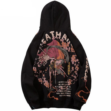 Sakura Fleece Floral Hoodie