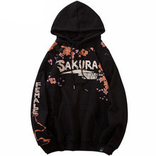 Load image into Gallery viewer, Sakura Fleece Floral Hoodie