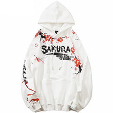 Load image into Gallery viewer, Sakura Fleece Floral Hoodie