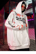 Load image into Gallery viewer, Sakura Fleece Floral Hoodie