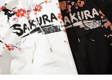 Load image into Gallery viewer, Sakura Fleece Floral Hoodie